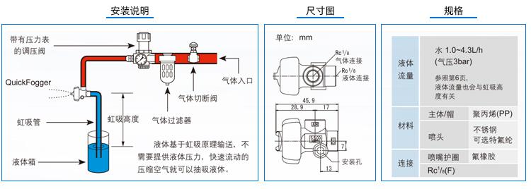 干霧加濕噴頭緊湊便攜式